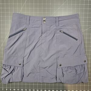 Athleta Cargo Skort 4 Tall 31x17 Gray Skirt Yoga Golf Cheer Athliesure Preppy